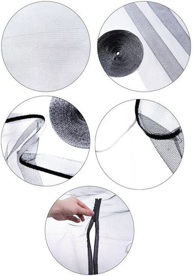 Orion Window Mosquito Net with Velcro Fixed Polyester Black 120x140cm