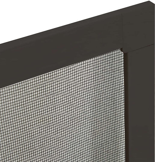 vidaXL Σίτα Παραθύρου από Fiberglass Γκρι με Πλαίσιο 140x120cm