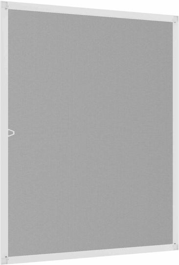 vidaXL Σίτα Παραθύρου από Fiberglass Λευκή με Πλαίσιο 130x110cm