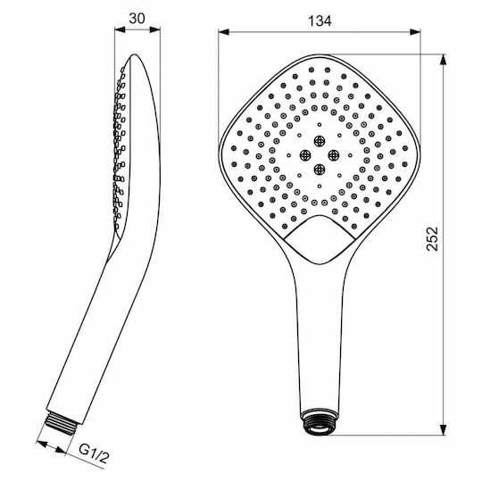 Ideal Standard Idealrain Evo Jet Diamond Handheld Showerhead
