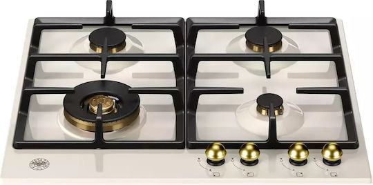 Bertazzoni P60 4L HER AG LPG Autonomous Gas Cooktop 60.2x52.2cm Beige