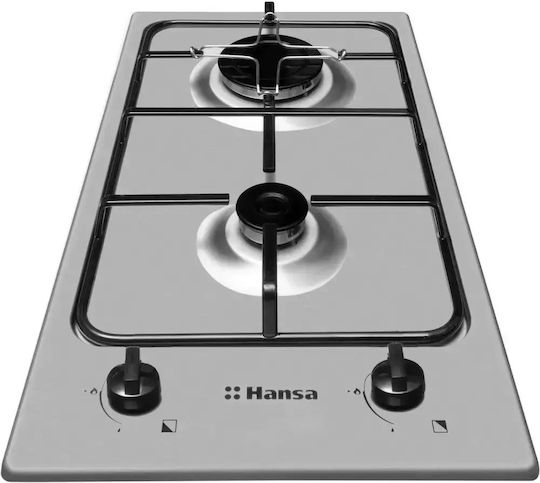 Hansa Domino Εμαγιέ Εστία Αυτόνομη 29x51εκ. Ασημί