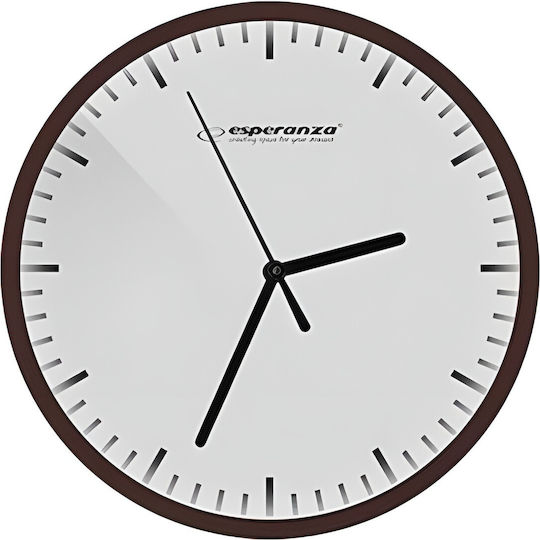 Esperanza Budapest Wanduhr Kunststoff Schwarz Ø20cm