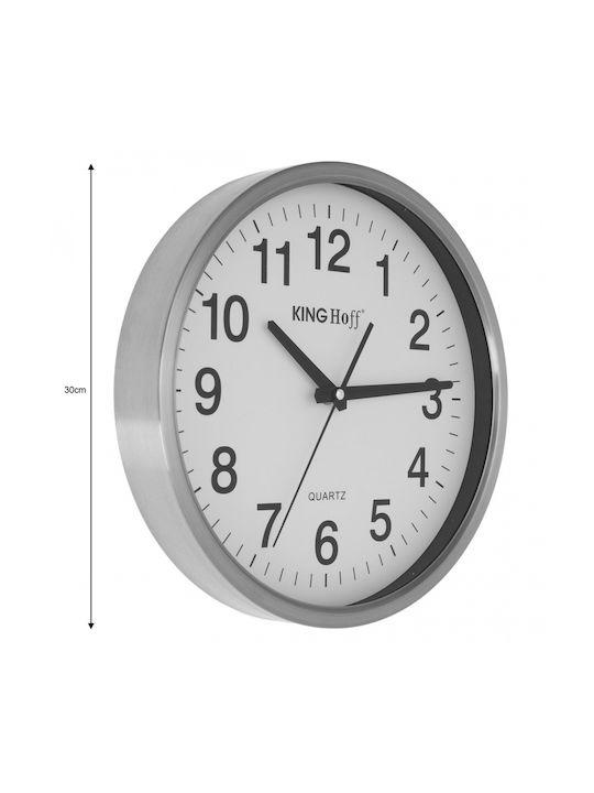 KING Hoff Wall Clock Metallic Transparent