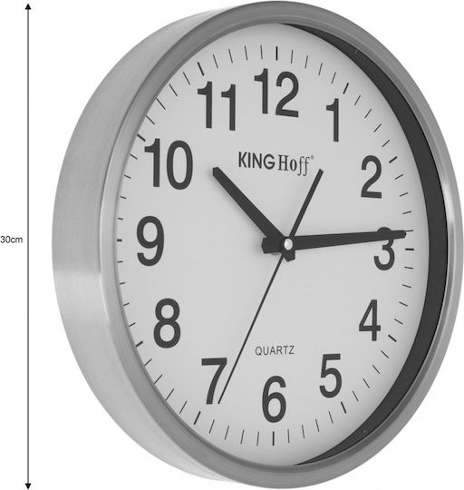 KING Hoff Wall Clock Metallic Transparent