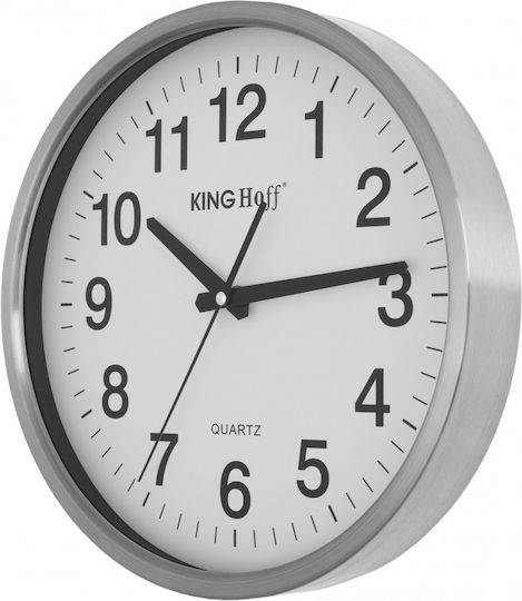 KING Hoff Ρολόι Τοίχου Μεταλλικό Διάφανο