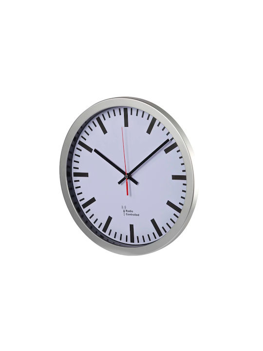 HAMA Wanduhr Silber Ø30cm