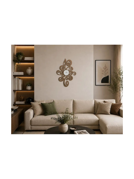 Arti E Mestieri 3D Ρολόι Τοίχου Μεταλλικό Μπρούτζινο 46x67cm