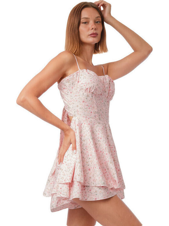 Women's One-piece Shorts Pink Floral