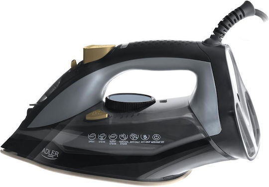 Adler Σίδερο Ατμού 3000W με Κεραμική Πλάκα και Συνεχόμενη Παροχή Ατμού 45gr/min