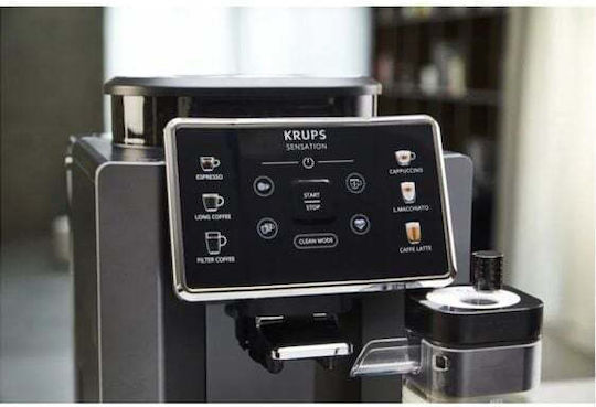 Krups Sensation Автоматична Еспресо Кафемашина 1450W Налягане 15bar с Мелачка за Кафе EA912B10