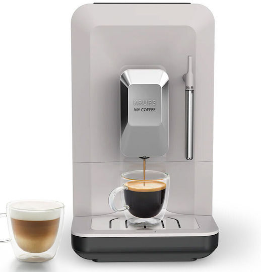 Krups My Coffee Automatic Espresso Machine 1690W 15bar Pressure with Grinder Grey EA201BE0