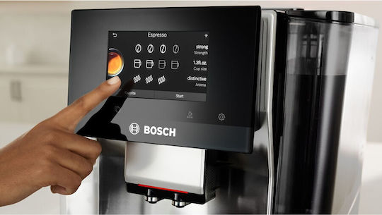 Bosch Automat de Espresso Presiune 19bar cu Wi-Fi Neagră TQE80703