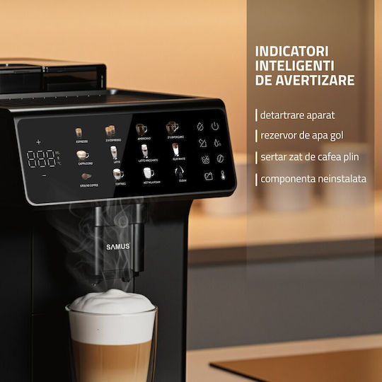 Samus Sublime 19 Automat de Espresso 1350W Presiune 20bar pentru Cappuccino Neagră