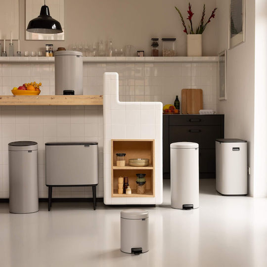 Brabantia Brabantia Mülleimer NewIcon mit Pedal Kunststoff mit Pedal Graue 30lt