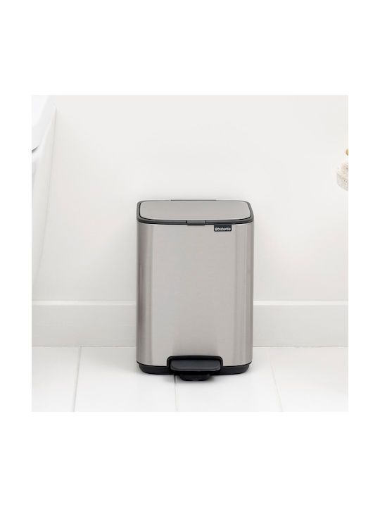 Brabantia Waste Bin Waste made of Stainless Steel with Pedal Gray 4lt 1pcs
