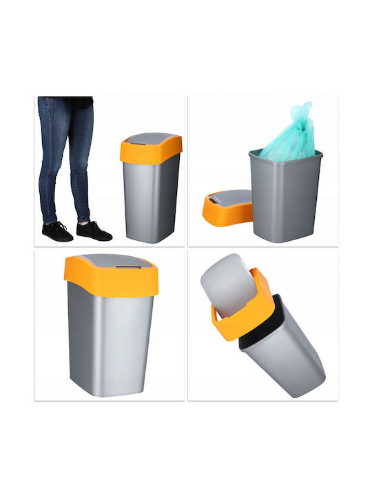 Curver Pacific Flip Waste Bin Waste Plastic Yellow 50lt 1pcs