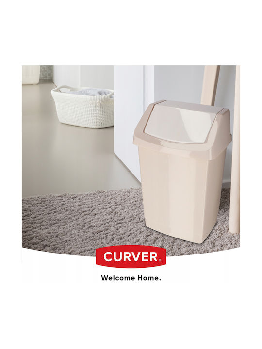 Curver Coș de Gunoi Plastic Bej 25lt 1buc