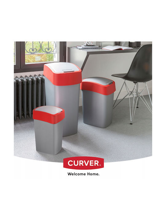 Curver Flip Bin Abfalleimer Abfall Kunststoff Rot 50Es 1Stück