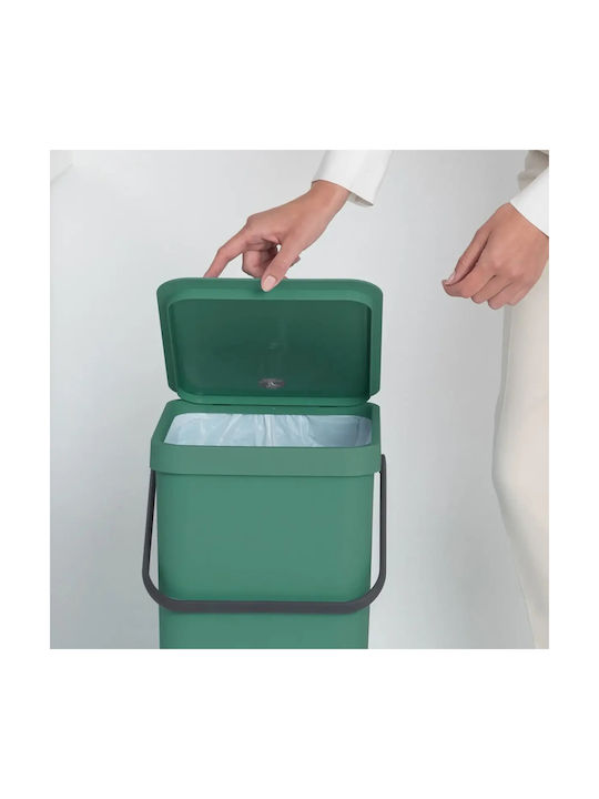 Brabantia Sort & Go Κάδος Απορριμμάτων Πλαστικός Fir Green 40lt