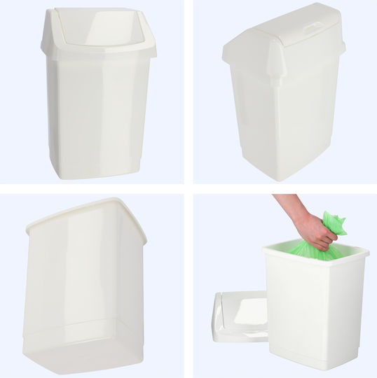Curver Click-It Waste Bin Plastic White 25L