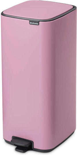 Brabantia Bo Pedal Κάδος Απορριμμάτων Πλαστικός με Πεντάλ Ροζ 30lt