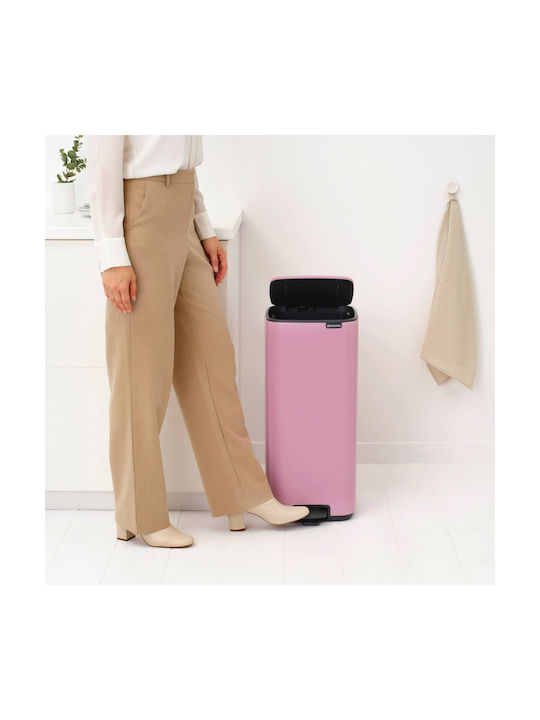 Brabantia Bo Pedal Kunststoff Mülleimer mit Pedal Rosa 30lt