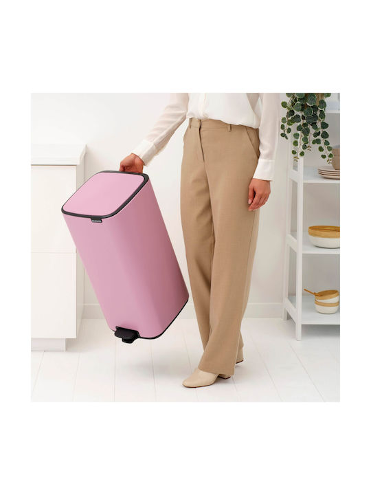 Brabantia Bo Pedal Kunststoff Mülleimer mit Pedal Rosa 30lt