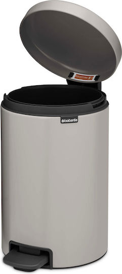 Brabantia NewIcon Pedal Waste Bin Plastic with Pedal Grey 12lt