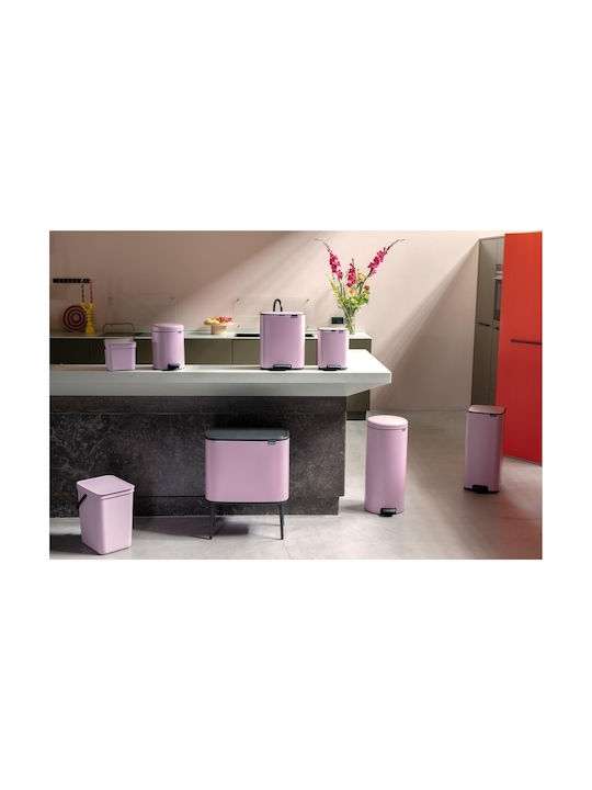 Brabantia Bo Pedal Kunststoff Mülleimer mit Pedal Rosa 12lt