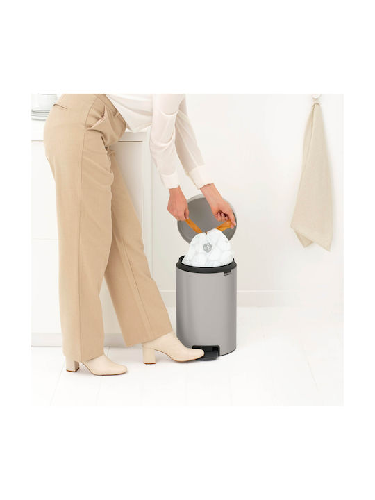 Brabantia Newicon Coș de Gunoi Plastic Gri 12l
