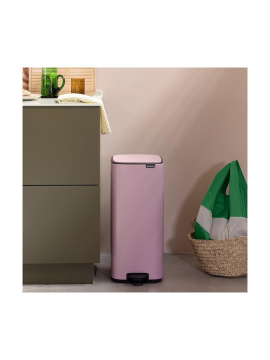 Brabantia Bo Pedal Kunststoff Mülleimer mit Pedal Rosa 30lt