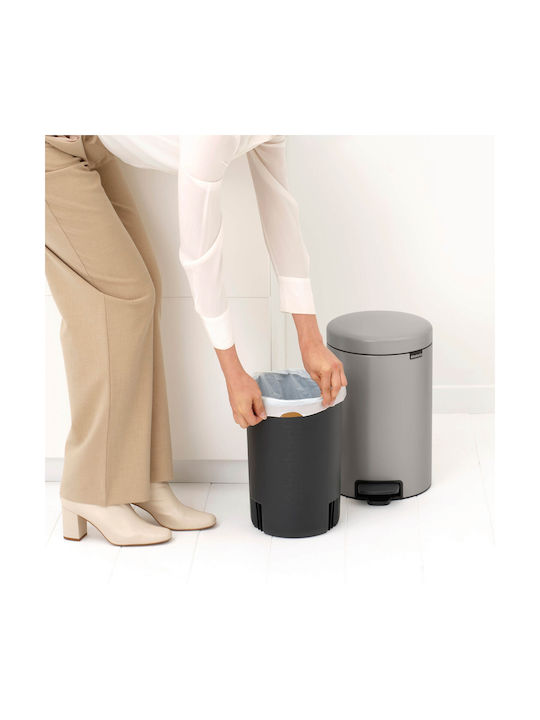 Brabantia Newicon Coș de Gunoi Plastic Gri 12l