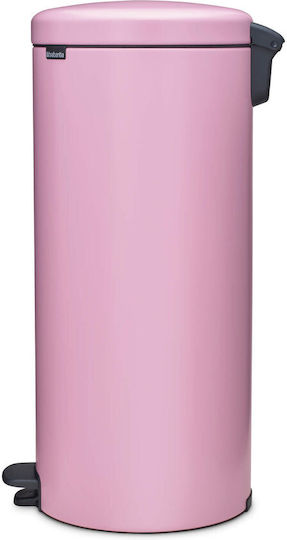 Brabantia Κάδος NewIcon Pedal Απορριμμάτων Πλαστικός με Πεντάλ Ροζ 30lt