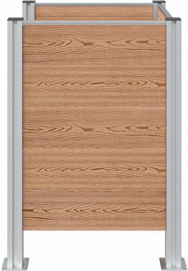vidaXL Κάδος Απορριμμάτων Μεταλλικός 120lt Καφέ