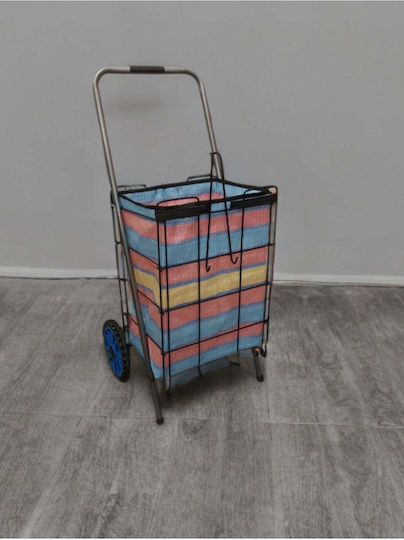Текстилна Количка За Народния Пазар Синя 100x50x100cm Текстилна Количка За Народния Пазар Синя 100x50x100cm
