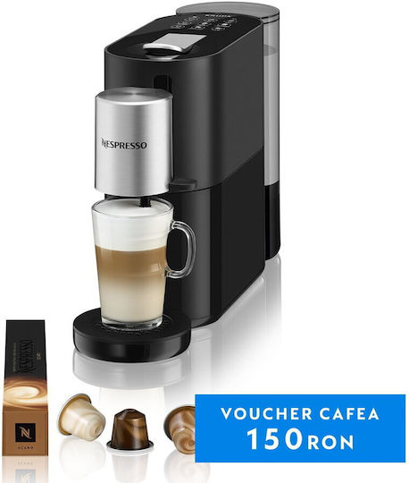 Krups Atelier Кафемашина за капсули Nespresso Налягане 19бар с Кана за мляко Черна