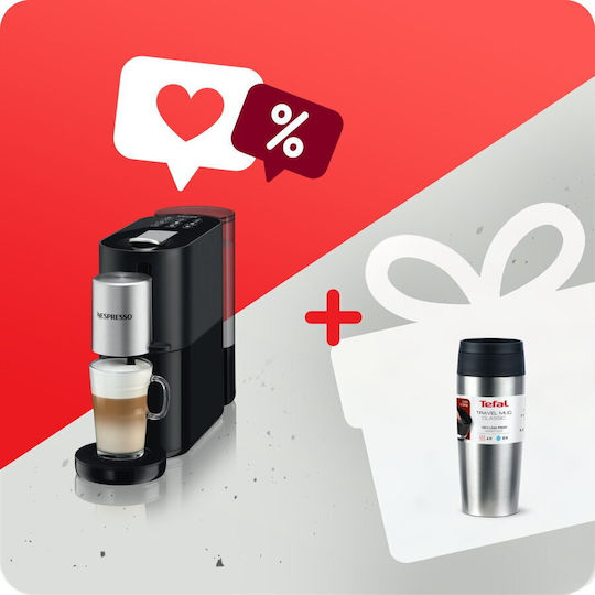 Krups Atelier Кафемашина за капсули Nespresso Налягане 19бар с Кана за мляко Черна