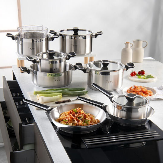 Izzy Top Chef Κατσαρολάκι Γάλακτος 18cm Ασημί