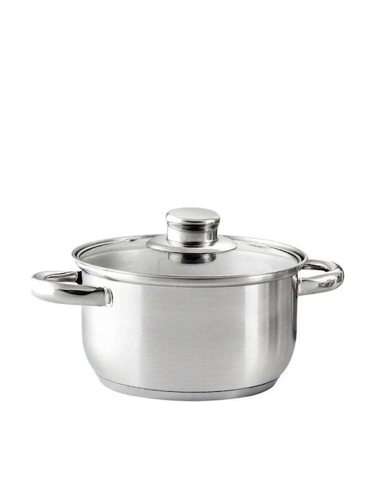Rosberg Βαθιά Ανοξείδωτη Κατσαρόλα 4.5lt / 22cm