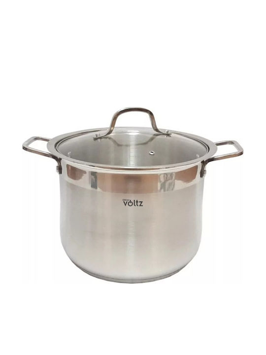 Voltz Deep Stainless Steel Pot 22.6lt 34cm