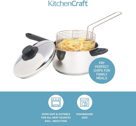 Kitchen Craft Ανοξείδωτη Κατσαρόλα Φριτέζα 3lt / 20cm
