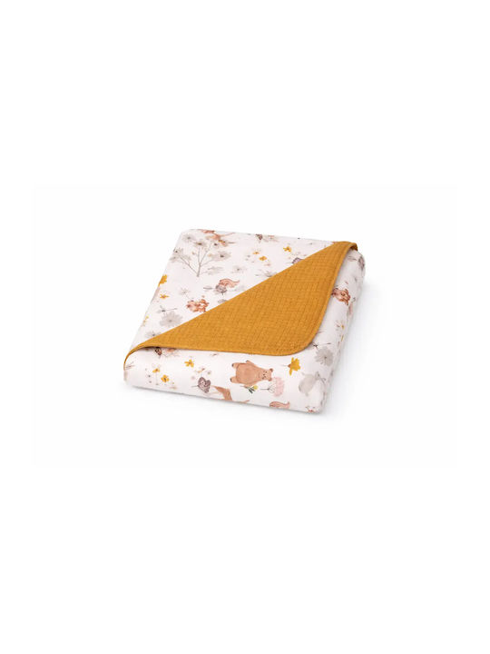 Baby Star Blanket Nursery Swaddling Blankets Forest Friends Cotton Brown 75x100cm