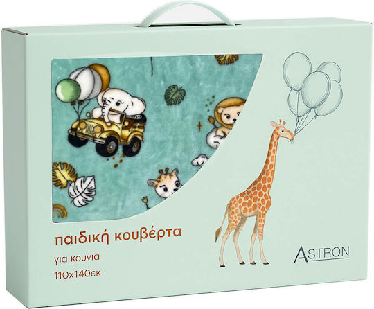 Astron Italy Κουβέρτα Κούνιας Happy Zoo 110x140εκ. Astron Italy Κουβέρτα Κούνιας Happy Zoo 110x140εκ.