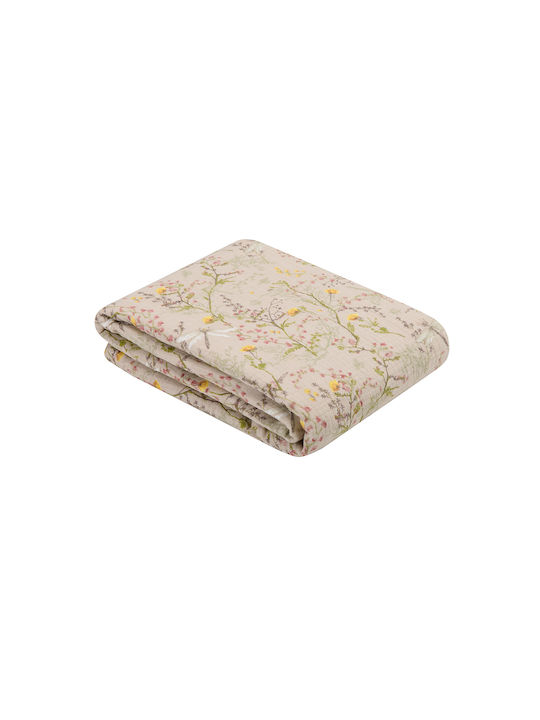 Kikka Boo Blanket Nursery Swaddling Blankets Secret Garden Cotton Beige Beige 100x100cm