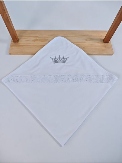 SteweHome Nursery Swaddling Cotton Ecru Blanket 85x85cm