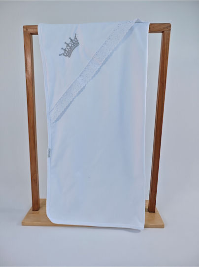SteweHome Nursery Swaddling Cotton Ecru Blanket 85x85cm