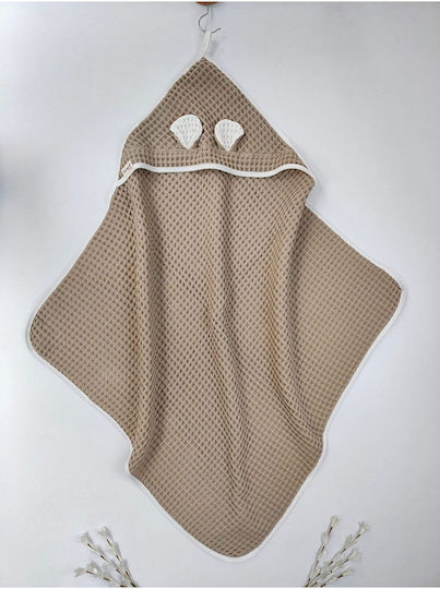SteweHome Baby Blanket Nursery Swaddling Waffle Brown 100x90cm