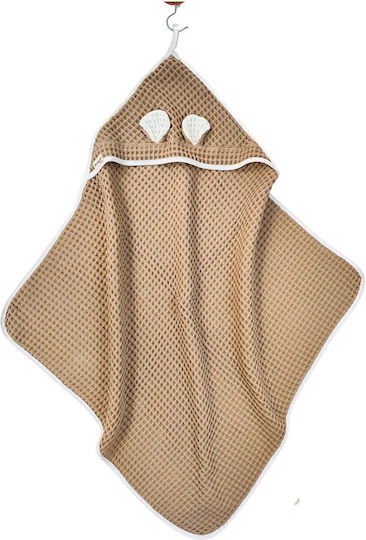 SteweHome Baby Blanket Nursery Swaddling Waffle Brown 100x90cm
