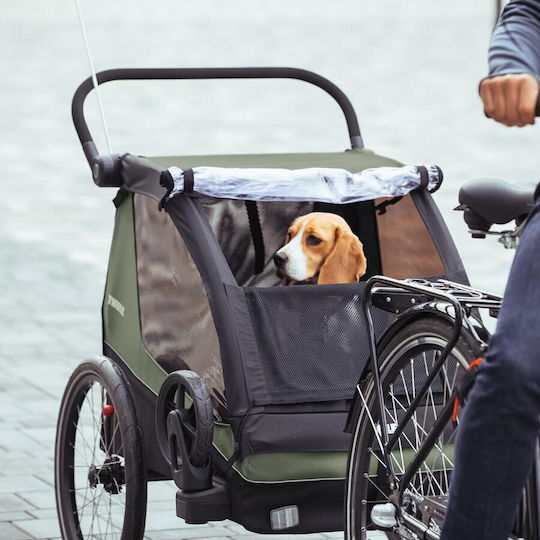 Thule Fahrradanhänger Für Den Transport Von 2 Kindern Thule Courier Dunkelgrün